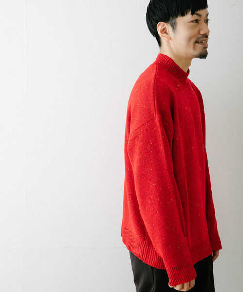 ITEMS URBANRESEARCH(アイテムズ アーバンリサーチ)の「ネップヤーン ハイネックニット(ニット/セーター・メンズ・オフホワイト/ブラック/レッド・MEDIUM/LARGE)」の16枚目の写真