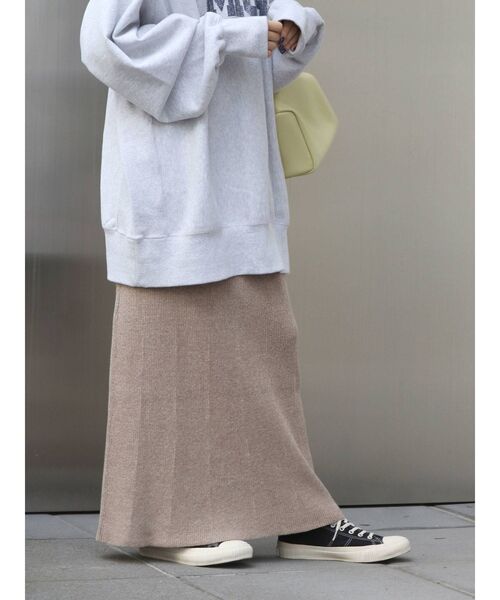 Ungrid（アングリッド）の「リブ編みマーメイドスカート（スカート・レディース・チャコールグレー/ブラウン・FREE）」の8枚目の写真