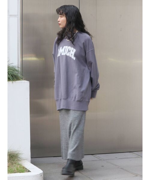 Ungrid（アングリッド）の「リブ編みマーメイドスカート（スカート・レディース・チャコールグレー/ブラウン・FREE）」の6枚目の写真