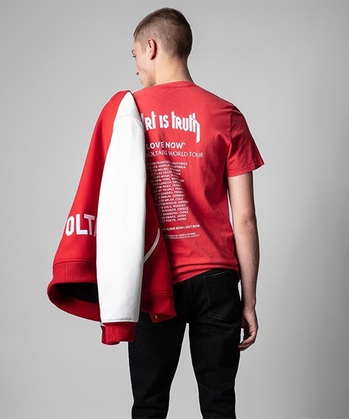 ZADIG&VOLTAIRE(ザディグ エ ヴォルテール)の「TED HC CONCERT DOUBLE SKULL HE(Tシャツ/カットソー・メンズ・レッド・S/M/L/XS)」の3枚目の写真