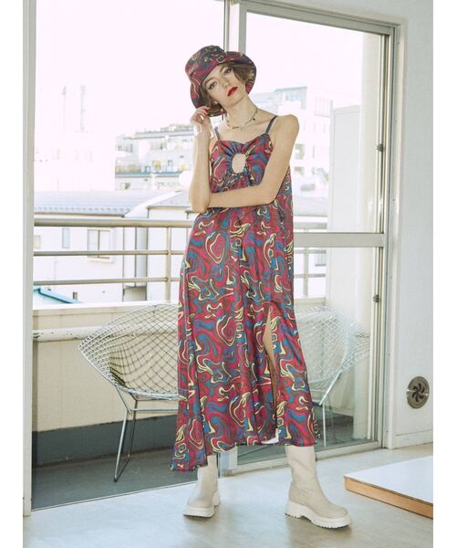 jouetie（ジュエティ）の「マーブルパターンバケットハット（ハット・レディース・パープル/ブラウン/アイボリー・FREE）」の18枚目の写真