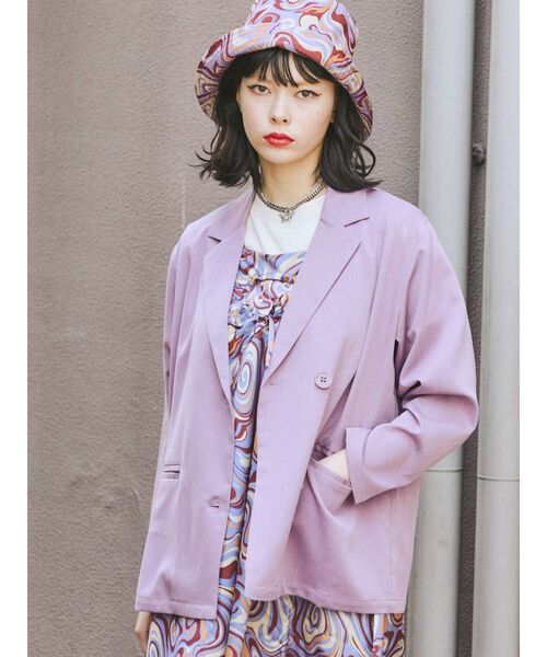 jouetie（ジュエティ）の「マーブルパターンバケットハット（ハット・レディース・パープル/ブラウン/アイボリー・FREE）」の16枚目の写真