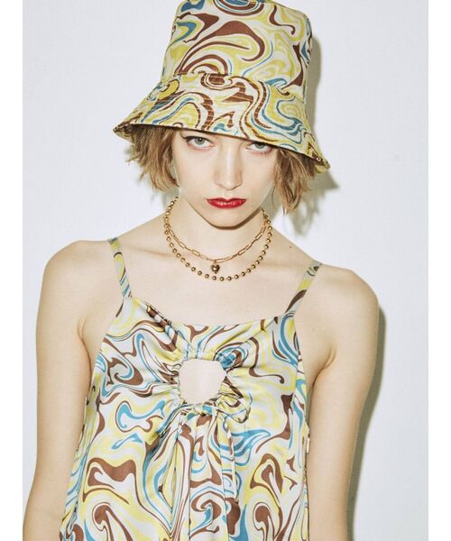 jouetie（ジュエティ）の「マーブルパターンバケットハット（ハット・レディース・パープル/ブラウン/アイボリー・FREE）」の9枚目の写真