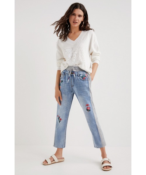 Desigual(デシグアル)の「花柄 デニムジョガーパンツ(その他パンツ・レディース・ブルー・S/L/M/XL/XS)」の8枚目の写真