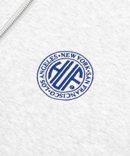 現行/極限定 HUF スウェット ハーフジップ センター刺繍ロゴ XXLサイズ HUF トレーナー スウェット REGIONAL HALF ZIP FLEECE / ハフ