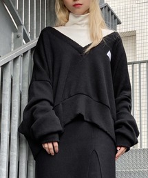 Figments | ドロップショルダーVネックセーター(ニット/セーター)