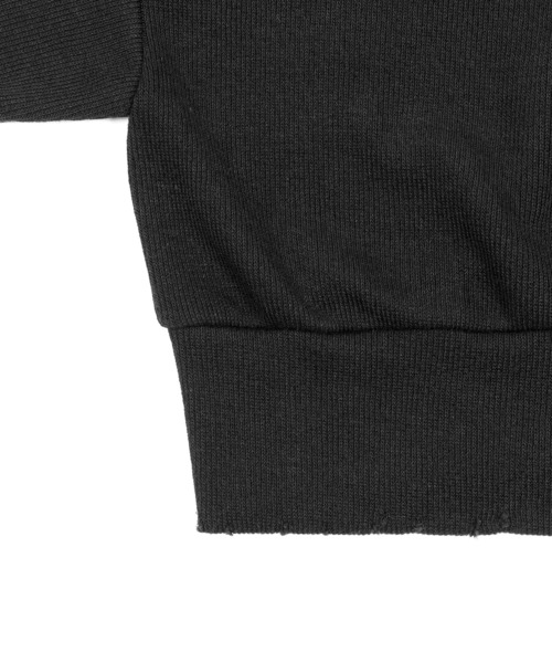 Figments（フィグメンツ）の「ドロップショルダーVネックセーター（ニット/セーター・レディース・ブラック/グレー・FREE）」の5枚目の写真