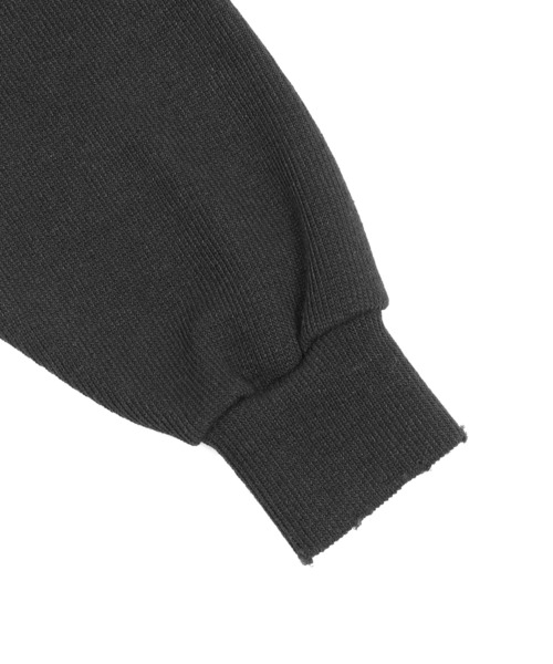 Figments（フィグメンツ）の「ドロップショルダーVネックセーター（ニット/セーター・レディース・ブラック/グレー・FREE）」の7枚目の写真