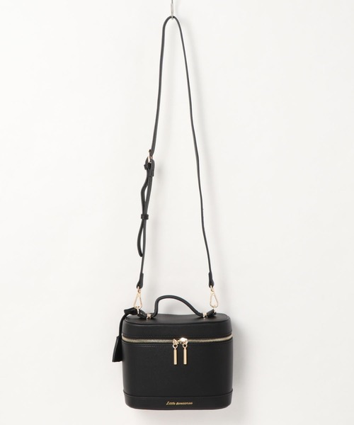 LITTLE ACCESSORIES（リトルアクセサリーズ）の「トップハンドルバニティーバッグ　ショルダー付き（ショルダーバッグ・レディース・ブラック/グレイッシュベージュ・フリー）」の19枚目の写真