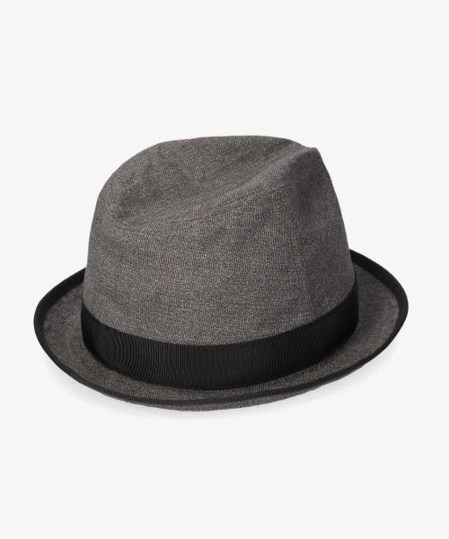 OVERRIDE(オーバーライド)の「OVERRIDE PAPER FEDORA STANDARD(ハット・メンズ・ベージュ/グレー・61cm/59cm)」の4枚目の写真
