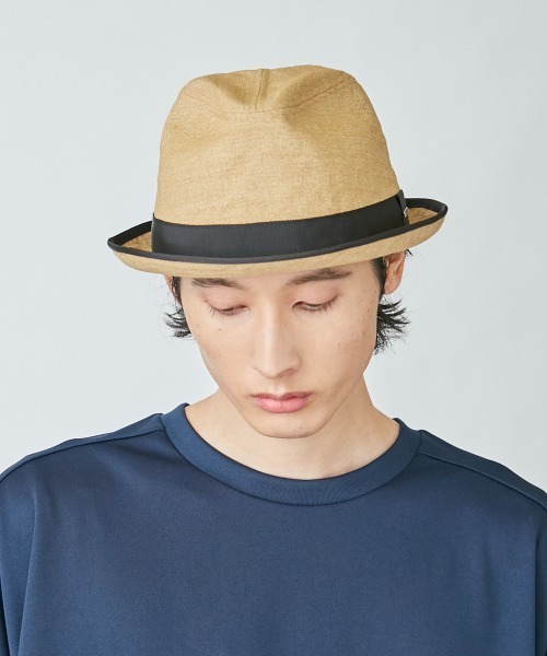 OVERRIDE(オーバーライド)の「OVERRIDE PAPER FEDORA STANDARD(ハット・メンズ・ベージュ/グレー・61cm/59cm)」の5枚目の写真
