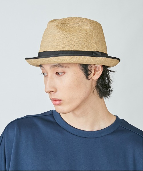 OVERRIDE(オーバーライド)の「OVERRIDE PAPER FEDORA STANDARD(ハット・メンズ・ベージュ/グレー・61cm/59cm)」の7枚目の写真
