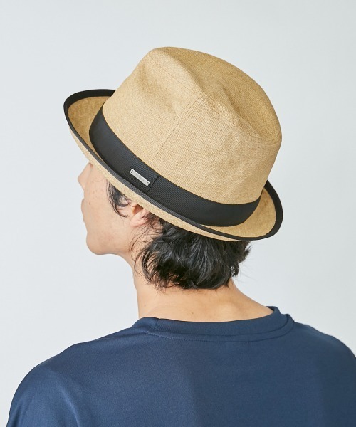 OVERRIDE(オーバーライド)の「OVERRIDE PAPER FEDORA STANDARD(ハット・メンズ・ベージュ/グレー・61cm/59cm)」の8枚目の写真