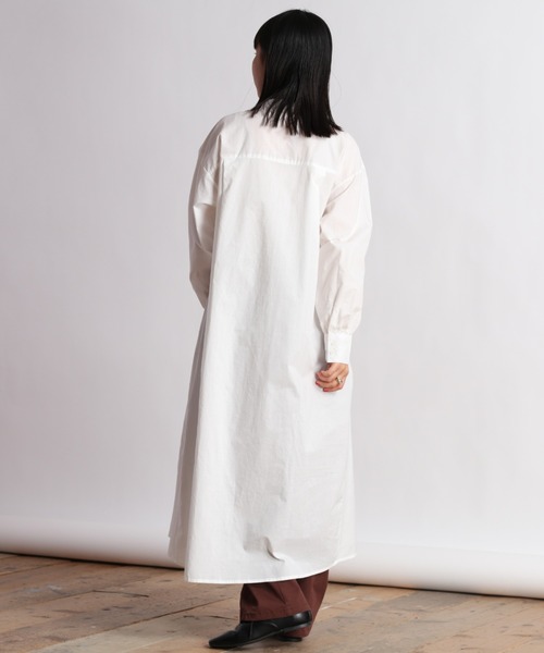 cepo（セポ）の「クレイジーパターン ストライプシャツワンピース（シャツワンピース・レディース・オフホワイト/グリーン系/ブルー系・M）」の17枚目の写真