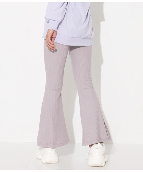 ANAP GｉRL（アナップガール）の「リブフレアパンツ（その他パンツ・キッズ・グレー/ベージュ/ブラック・XS/S/M）」の9枚目の写真