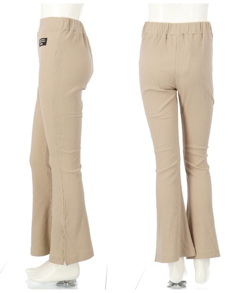 ANAP GｉRL（アナップガール）の「リブフレアパンツ（その他パンツ・キッズ・グレー/ベージュ/ブラック・XS/S/M）」の18枚目の写真