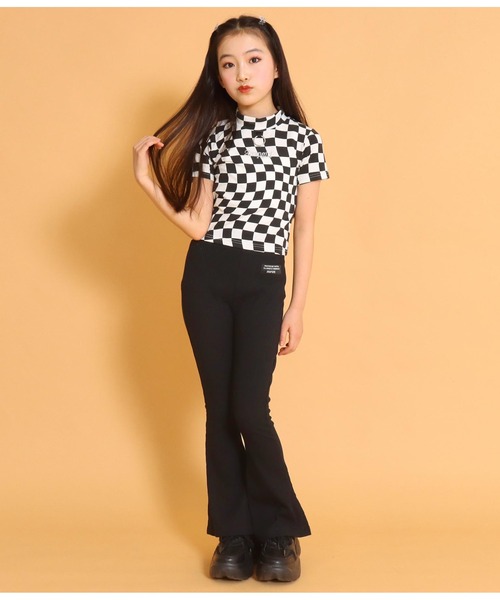 ANAP GｉRL（アナップガール）の「リブフレアパンツ（その他パンツ・キッズ・グレー/ベージュ/ブラック・XS/S/M）」の7枚目の写真