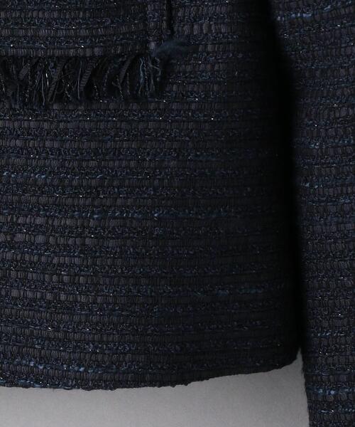 UNITED ARROWS（ユナイテッドアローズ）の「＜UNITED ARROWS＞ラメツイード ノーカラー ジャケット P（ノーカラージャケット・レディース・ネイビー/ナチュラル・40/38/36/34）」の18枚目の写真