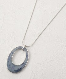 SHOO・LA・RUE | マーブルメタルフレームネックレス(ネックレス)