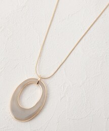 SHOO・LA・RUE | マーブルメタルフレームネックレス(ネックレス)