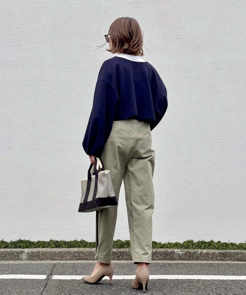 ReNorm(リノーム)の「【pocoコラボ】タックテーパードパンツ(スラックス・レディース・カーキ/ベージュ・S/M)」の13枚目の写真