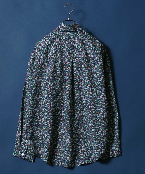 ANPAS（アンパス）の「Satin ＆ Georgette Total Pattern Print Oversize Shirt/サテン＆ジョーゼット 総柄プリント オーバーサイズ とろみシャツ（シャツ/ブラウス・メンズ・チャコールグレー/ブラック/ベージュ/ブラウン/オフホワイト/グリーン/アイボリー/ブルーグレー/ブラック系その他/ワイン/ホワイト系その他/ブルー系その他・M/L/LL）」の17枚目の写真