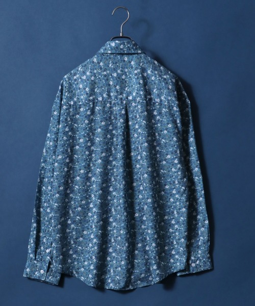 ANPAS（アンパス）の「Satin ＆ Georgette Total Pattern Print Oversize Shirt/サテン＆ジョーゼット 総柄プリント オーバーサイズ とろみシャツ（シャツ/ブラウス・メンズ・チャコールグレー/ブラック/ベージュ/ブラウン/オフホワイト/グリーン/アイボリー/ブルーグレー/ブラック系その他/ワイン/ホワイト系その他/ブルー系その他・M/L/LL）」の19枚目の写真