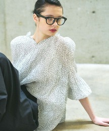 PUAL CE CIN（ピュアルセシン）の「クリンクル加工小花柄ブラウス（シャツ/ブラウス）」