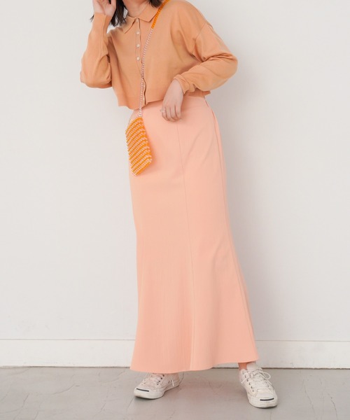 omom sot(オムオムソット)の「ニット カーディガン 衿付き omom sot(カーディガン/ボレロ・レディース・ブラウン/オレンジ/ライトグリーン・M)」の4枚目の写真