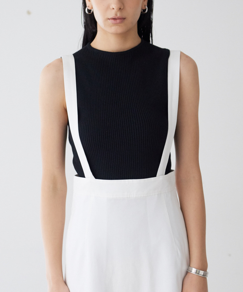 Rouge vif Anna（ルージュヴィフアンナ）の「【セットアップ対応】リネン混サスペンダースカート（スカート・レディース・ホワイト/ベージュ・38/36）」の13枚目の写真