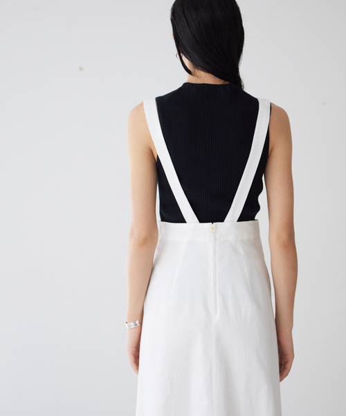 Rouge vif Anna（ルージュヴィフアンナ）の「【セットアップ対応】リネン混サスペンダースカート（スカート・レディース・ホワイト/ベージュ・38/36）」の14枚目の写真