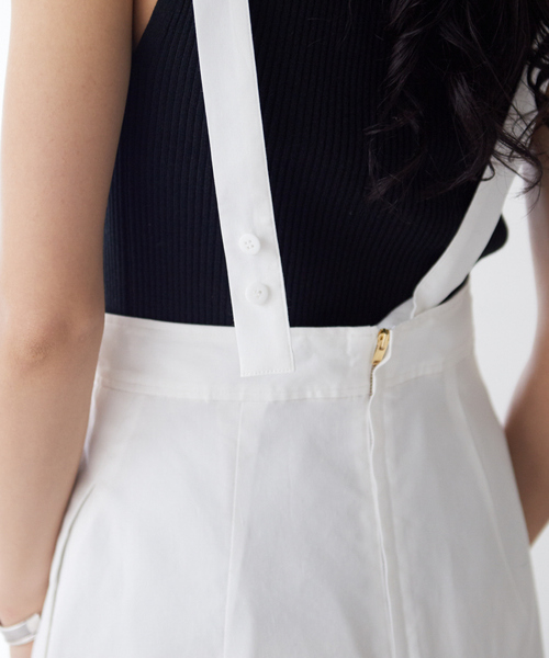 Rouge vif Anna（ルージュヴィフアンナ）の「【セットアップ対応】リネン混サスペンダースカート（スカート・レディース・ホワイト/ベージュ・38/36）」の16枚目の写真