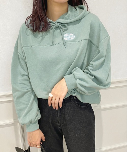 apres jour(アプレジュール)の「ワッペン付きルーズパーカー【ZOZOTOWN限定アイテム】(パーカー・レディース・ネイビー/ブルー/アイボリー・X-LARGE/フリー)」の14枚目の写真