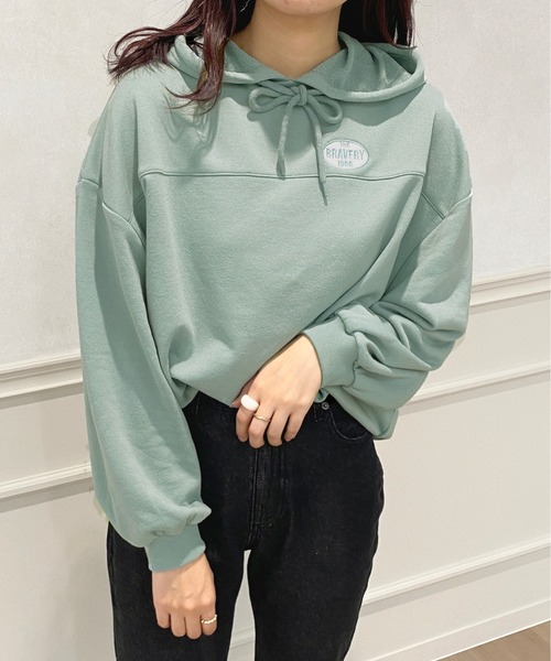 apres jour(アプレジュール)の「ワッペン付きルーズパーカー【ZOZOTOWN限定アイテム】(パーカー・レディース・ネイビー/ブルー/アイボリー・X-LARGE/フリー)」の16枚目の写真