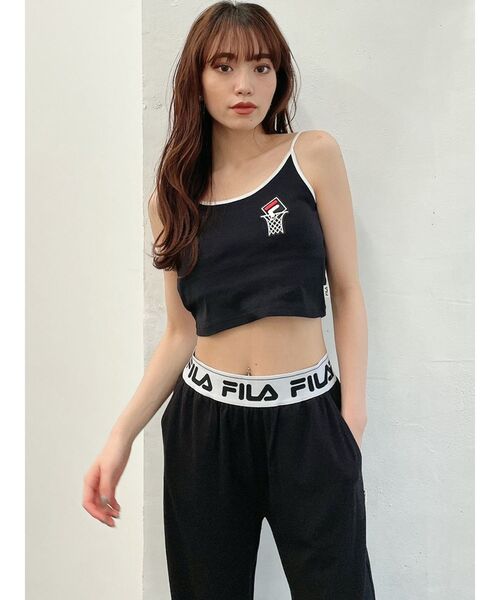 FILA（フィラ）の「GYDA×FILA BASKETBALLバイカラービスチェ（キャミソール・レディース・ブラック/グレー/オフホワイト・FREE）」の15枚目の写真