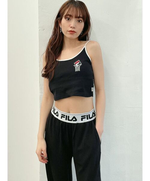 FILA（フィラ）の「GYDA×FILA BASKETBALLバイカラービスチェ（キャミソール・レディース・ブラック/グレー/オフホワイト・FREE）」の19枚目の写真