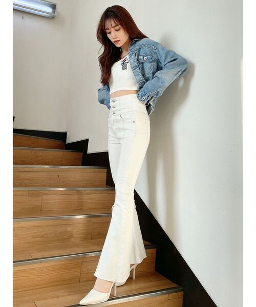 FILA（フィラ）の「GYDA×FILA BASKETBALLバイカラービスチェ（キャミソール・レディース・ブラック/グレー/オフホワイト・FREE）」の6枚目の写真