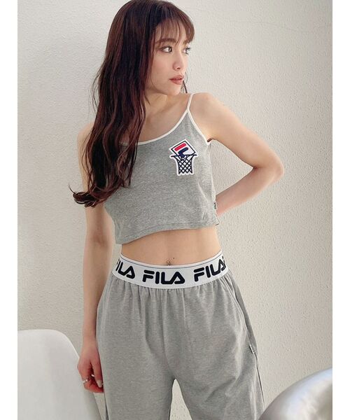 FILA（フィラ）の「GYDA×FILA BASKETBALLバイカラービスチェ（キャミソール・レディース・ブラック/グレー/オフホワイト・FREE）」の10枚目の写真