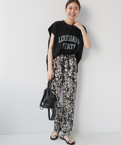 JOURNAL STANDARD relume(ジャーナルスタンダード レリューム)の「ロゴスウェット フレンチスリーブ(Tシャツ/カットソー・レディース・ブラック/グレー系その他/ナチュラル・FREE)」の5枚目の写真