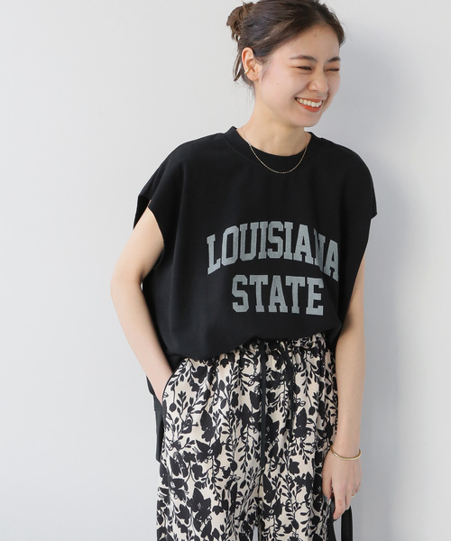 JOURNAL STANDARD relume(ジャーナルスタンダード レリューム)の「ロゴスウェット フレンチスリーブ(Tシャツ/カットソー・レディース・ブラック/グレー系その他/ナチュラル・FREE)」の8枚目の写真