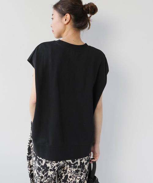 JOURNAL STANDARD relume(ジャーナルスタンダード レリューム)の「ロゴスウェット フレンチスリーブ(Tシャツ/カットソー・レディース・ブラック/グレー系その他/ナチュラル・FREE)」の9枚目の写真