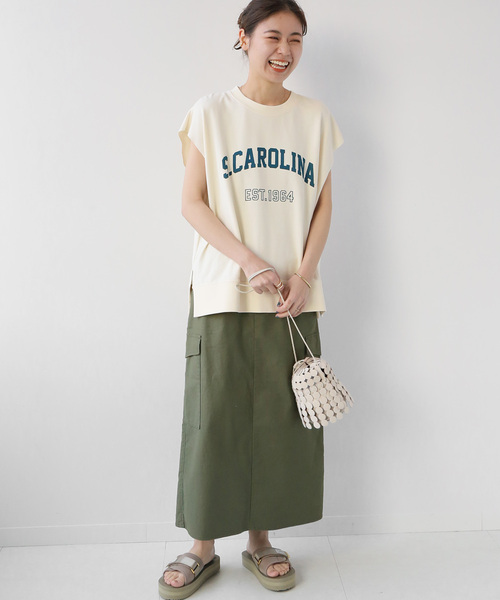 JOURNAL STANDARD relume(ジャーナルスタンダード レリューム)の「ロゴスウェット フレンチスリーブ(Tシャツ/カットソー・レディース・ブラック/グレー系その他/ナチュラル・FREE)」の17枚目の写真