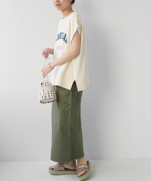 JOURNAL STANDARD relume(ジャーナルスタンダード レリューム)の「ロゴスウェット フレンチスリーブ(Tシャツ/カットソー・レディース・ブラック/グレー系その他/ナチュラル・FREE)」の18枚目の写真