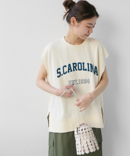 JOURNAL STANDARD relume(ジャーナルスタンダード レリューム)の「ロゴスウェット フレンチスリーブ(Tシャツ/カットソー・レディース・ブラック/グレー系その他/ナチュラル・FREE)」の21枚目の写真