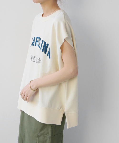 JOURNAL STANDARD relume(ジャーナルスタンダード レリューム)の「ロゴスウェット フレンチスリーブ(Tシャツ/カットソー・レディース・ブラック/グレー系その他/ナチュラル・FREE)」の22枚目の写真