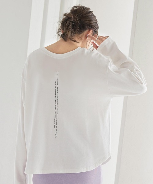 KOBE LETTUCE（コウベレタス）の「前後2Wayプリントライトスウェットトップス（スウェット・レディース・ピンク/ホワイト/ブラック・FREE）」の2枚目の写真