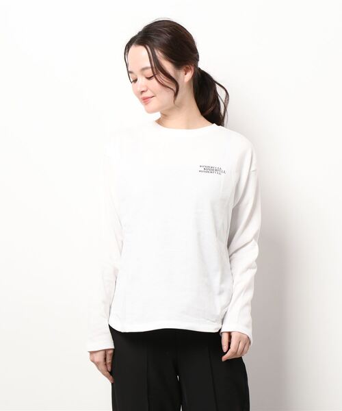 KOBE LETTUCE（コウベレタス）の「前後2Wayプリントライトスウェットトップス（スウェット・レディース・ピンク/ホワイト/ブラック・FREE）」の16枚目の写真