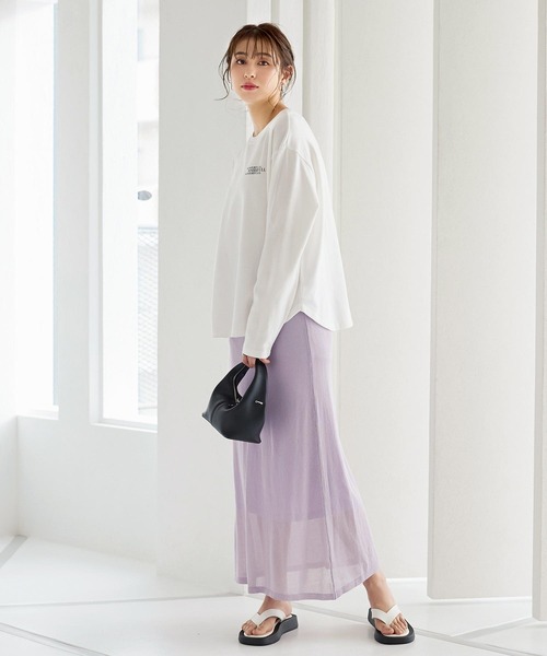 KOBE LETTUCE（コウベレタス）の「前後2Wayプリントライトスウェットトップス（スウェット・レディース・ピンク/ホワイト/ブラック・FREE）」の10枚目の写真