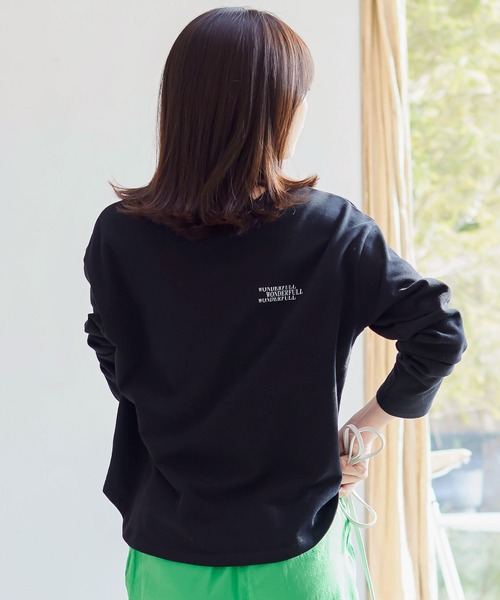 KOBE LETTUCE（コウベレタス）の「前後2Wayプリントライトスウェットトップス（スウェット・レディース・ピンク/ホワイト/ブラック・FREE）」の14枚目の写真