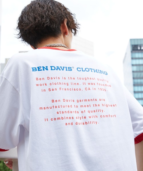 BEN DAVIS（ベンデイビス）の「【BEN DAVIS/ベンデイビス】 別注バックプリントリンガーTee/リンガーTシャツ/ユニセックス（Tシャツ/カットソー・レディース・ブルー/グリーン/レッド/ネイビー・SMALL/LARGE/MEDIUM/X-LARGE）」の13枚目の写真